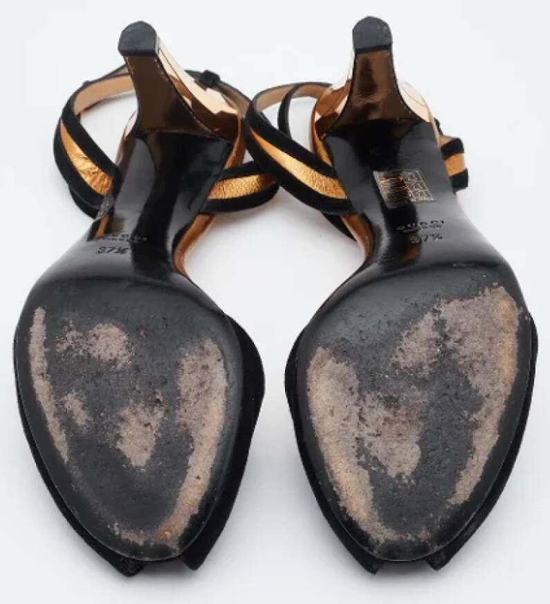 Gucci Vintage Pre-owned Suede sandals Black Dames