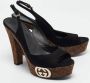Gucci Vintage Pre-owned Suede sandals Black Dames - Thumbnail 4