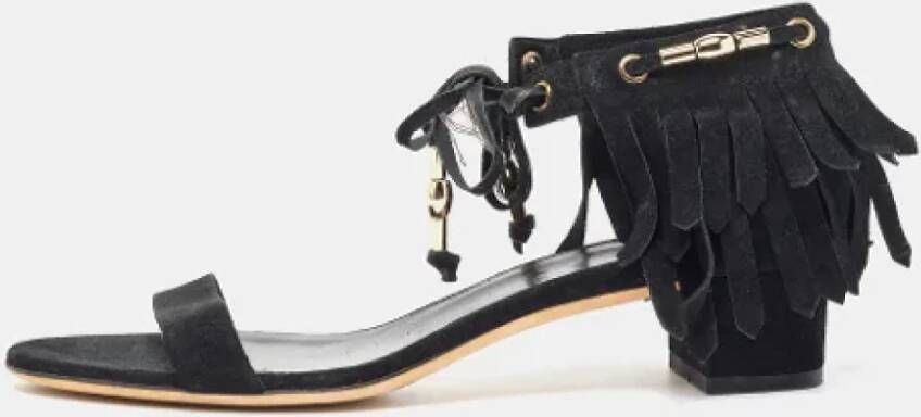 Gucci Vintage Pre-owned Suede sandals Black Dames