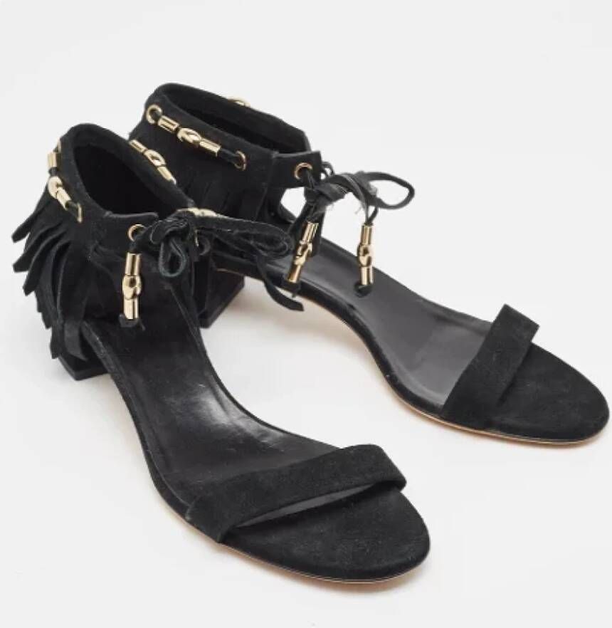 Gucci Vintage Pre-owned Suede sandals Black Dames