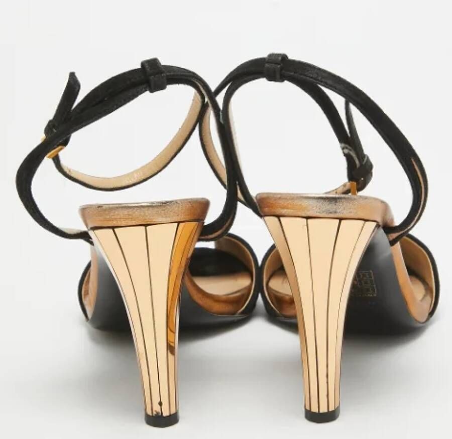 Gucci Vintage Pre-owned Suede sandals Black Dames