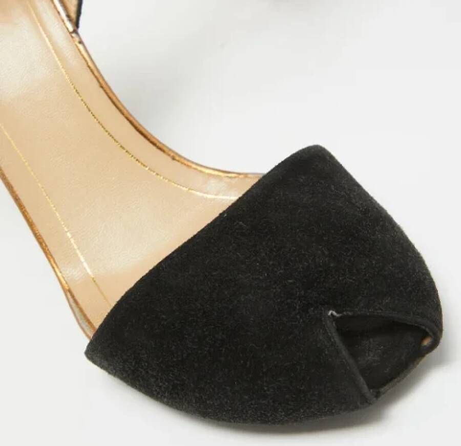 Gucci Vintage Pre-owned Suede sandals Black Dames