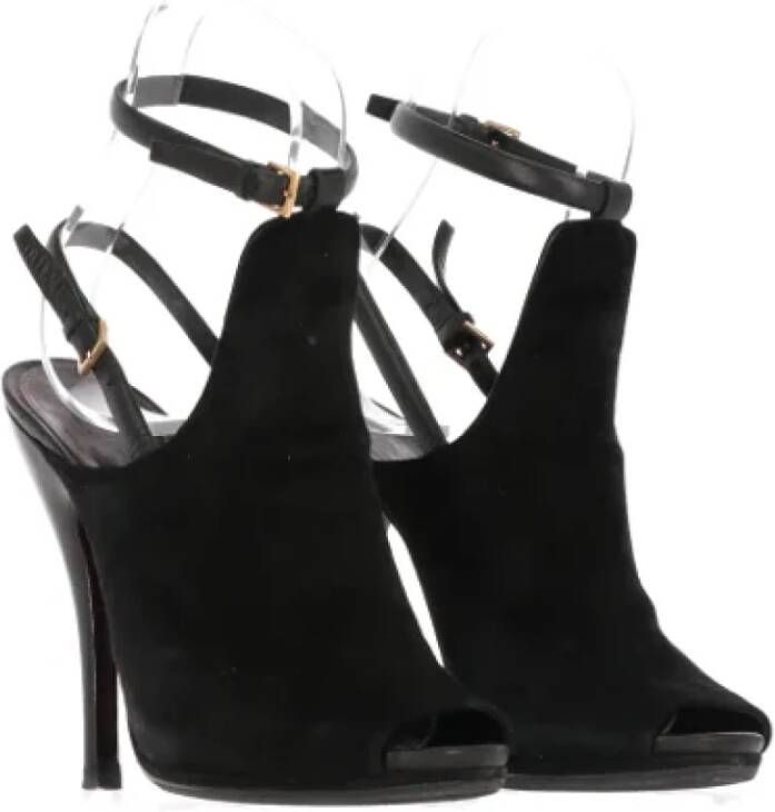 Gucci Vintage Pre-owned Suede sandals Black Dames