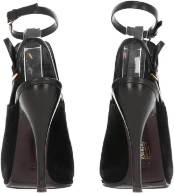Gucci Vintage Pre-owned Suede sandals Black Dames