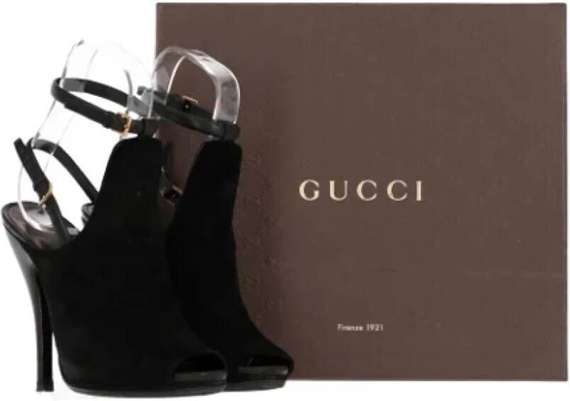 Gucci Vintage Pre-owned Suede sandals Black Dames