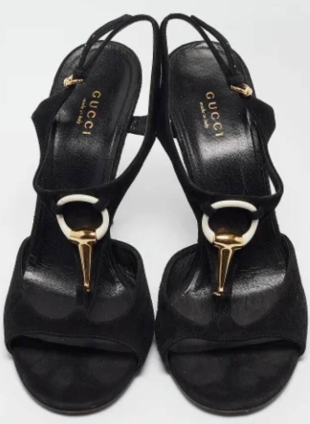 Gucci Vintage Pre-owned Suede sandals Black Dames