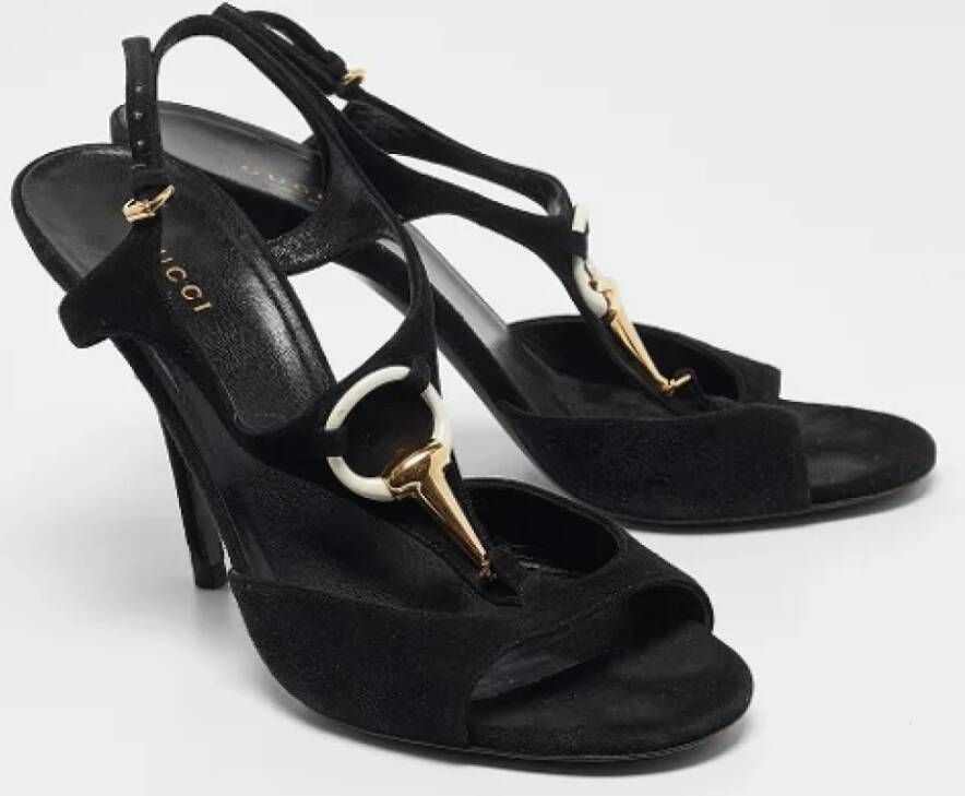 Gucci Vintage Pre-owned Suede sandals Black Dames