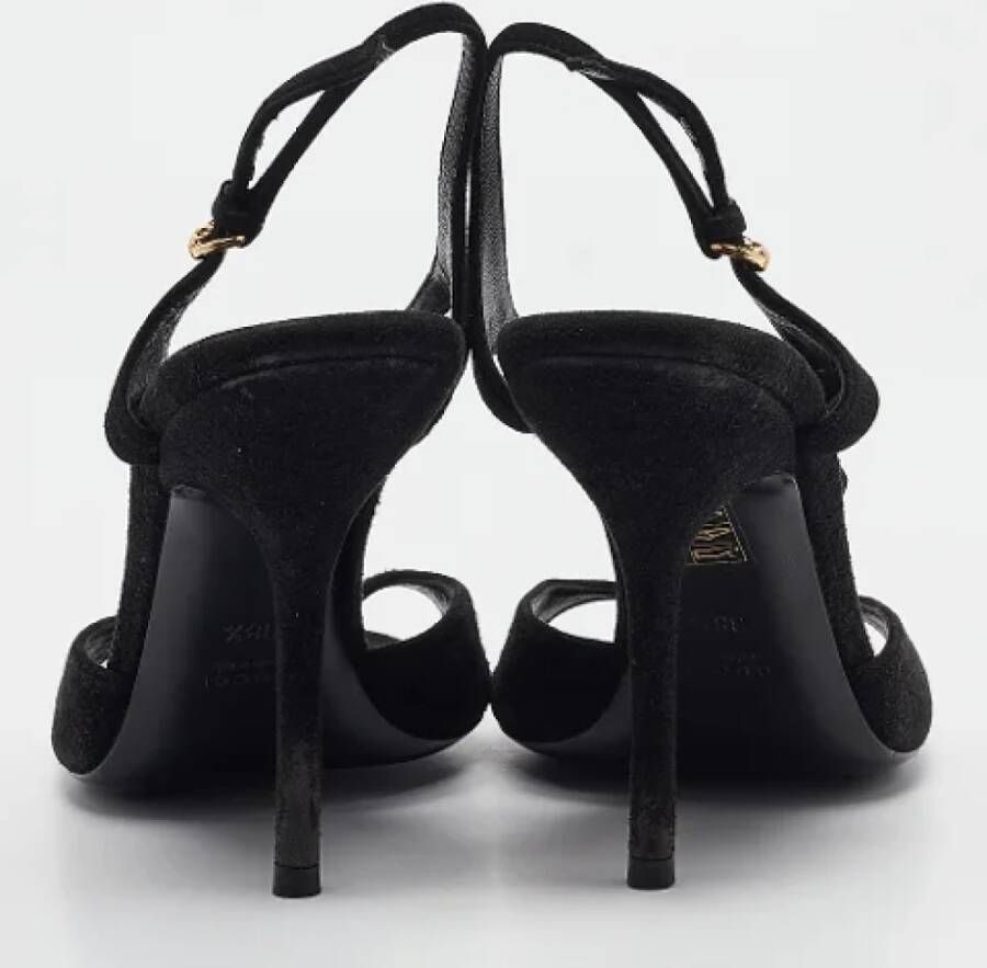 Gucci Vintage Pre-owned Suede sandals Black Dames