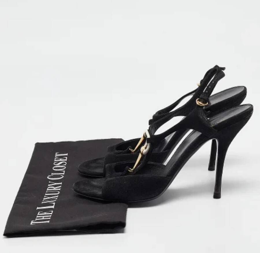 Gucci Vintage Pre-owned Suede sandals Black Dames
