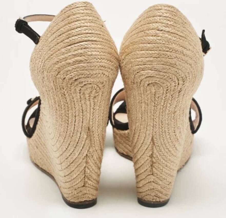 Gucci Vintage Pre-owned Suede sandals Black Dames