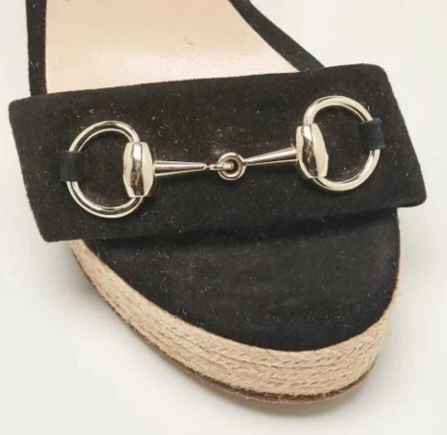Gucci Vintage Pre-owned Suede sandals Black Dames