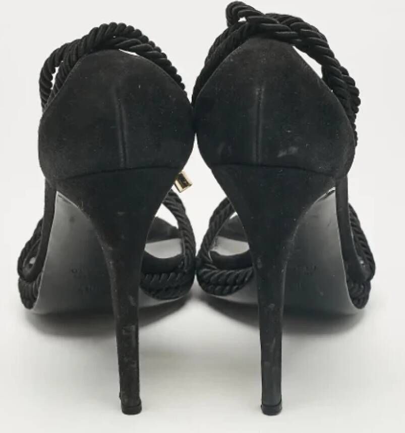 Gucci Vintage Pre-owned Suede sandals Black Dames