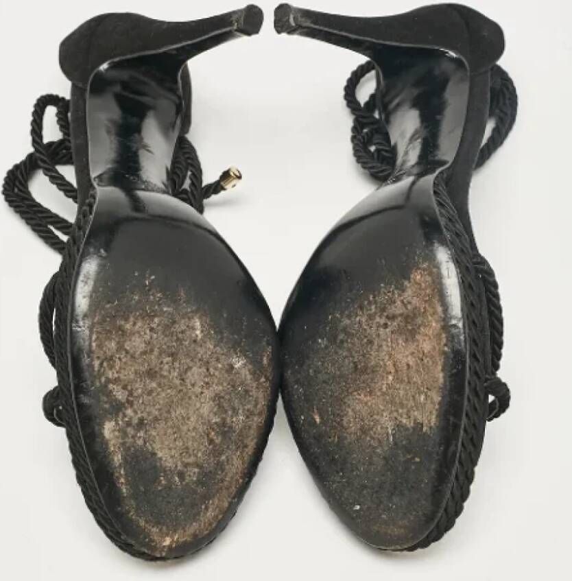 Gucci Vintage Pre-owned Suede sandals Black Dames