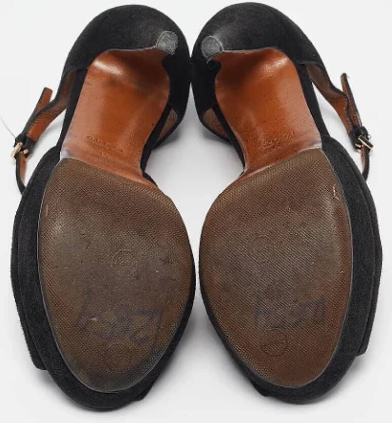 Gucci Vintage Pre-owned Suede sandals Black Dames