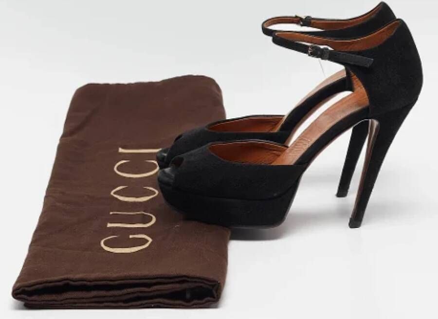 Gucci Vintage Pre-owned Suede sandals Black Dames