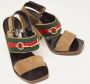Gucci Vintage Pre-owned Suede sandals Brown Dames - Thumbnail 4