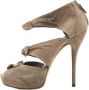 Gucci Vintage Pre-owned Suede sandals Gray Dames - Thumbnail 2