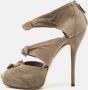 Gucci Vintage Pre-owned Suede sandals Gray Dames - Thumbnail 3