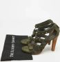 Gucci Vintage Pre-owned Suede sandals Green Dames - Thumbnail 9