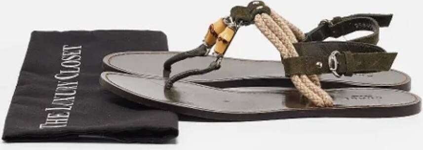 Gucci Vintage Pre-owned Suede sandals Green Dames
