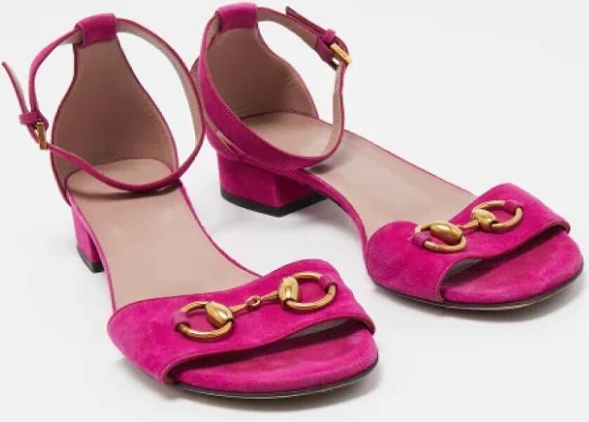 Gucci Vintage Pre-owned Suede sandals Pink Dames