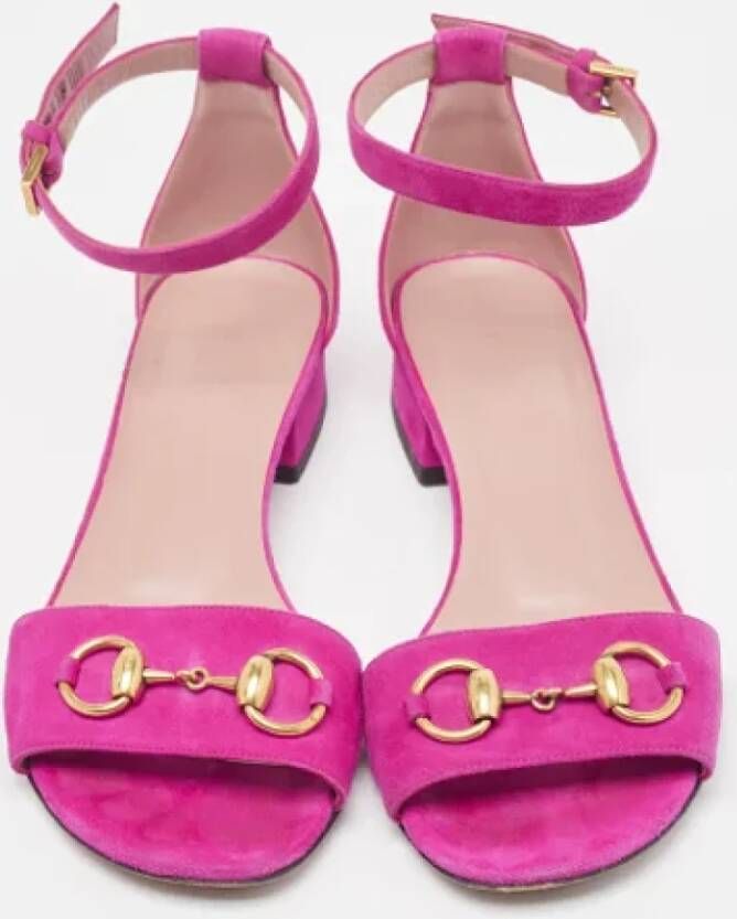 Gucci Vintage Pre-owned Suede sandals Pink Dames