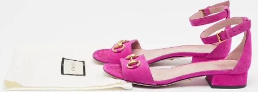 Gucci Vintage Pre-owned Suede sandals Pink Dames