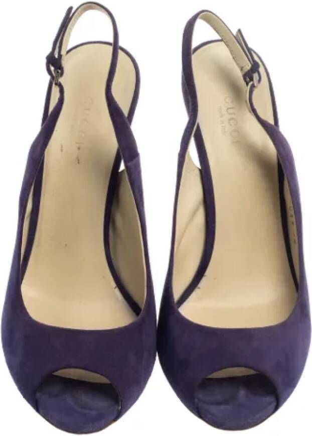 Gucci Vintage Pre-owned Suede sandals Purple Dames