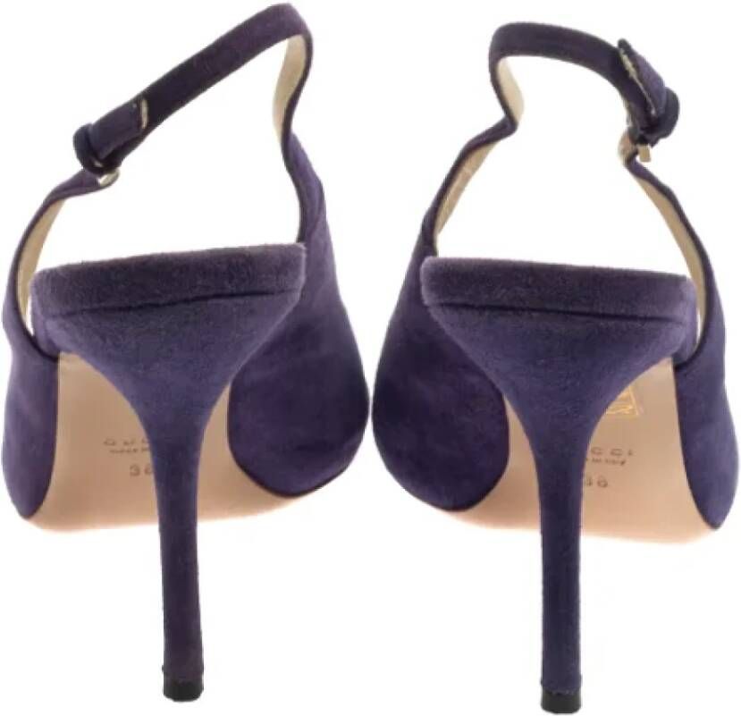 Gucci Vintage Pre-owned Suede sandals Purple Dames