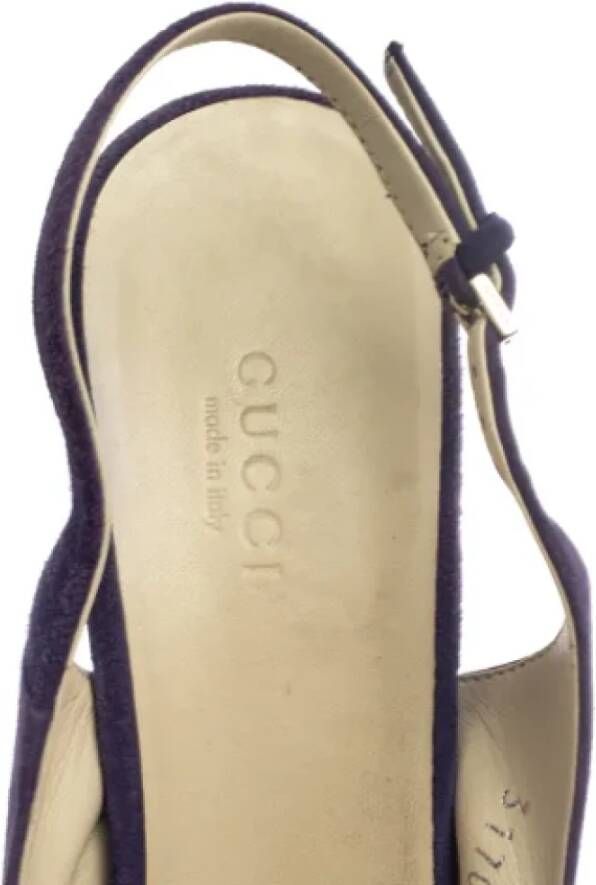 Gucci Vintage Pre-owned Suede sandals Purple Dames