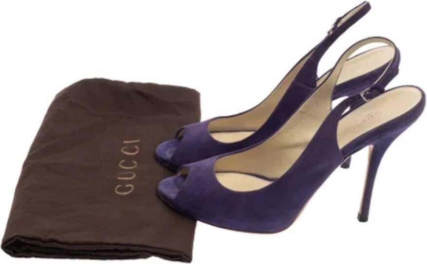 Gucci Vintage Pre-owned Suede sandals Purple Dames