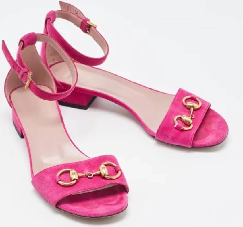 Gucci Vintage Pre-owned Suede sandals Purple Dames