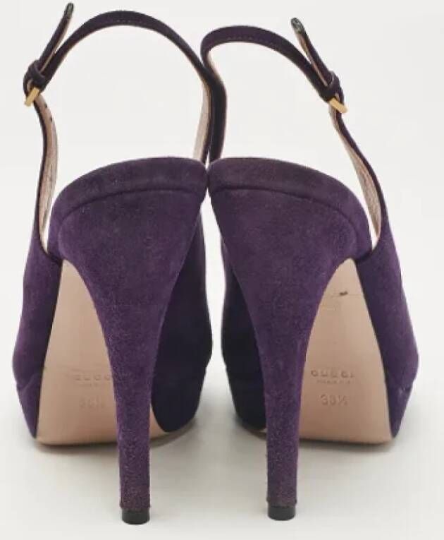 Gucci Vintage Pre-owned Suede sandals Purple Dames