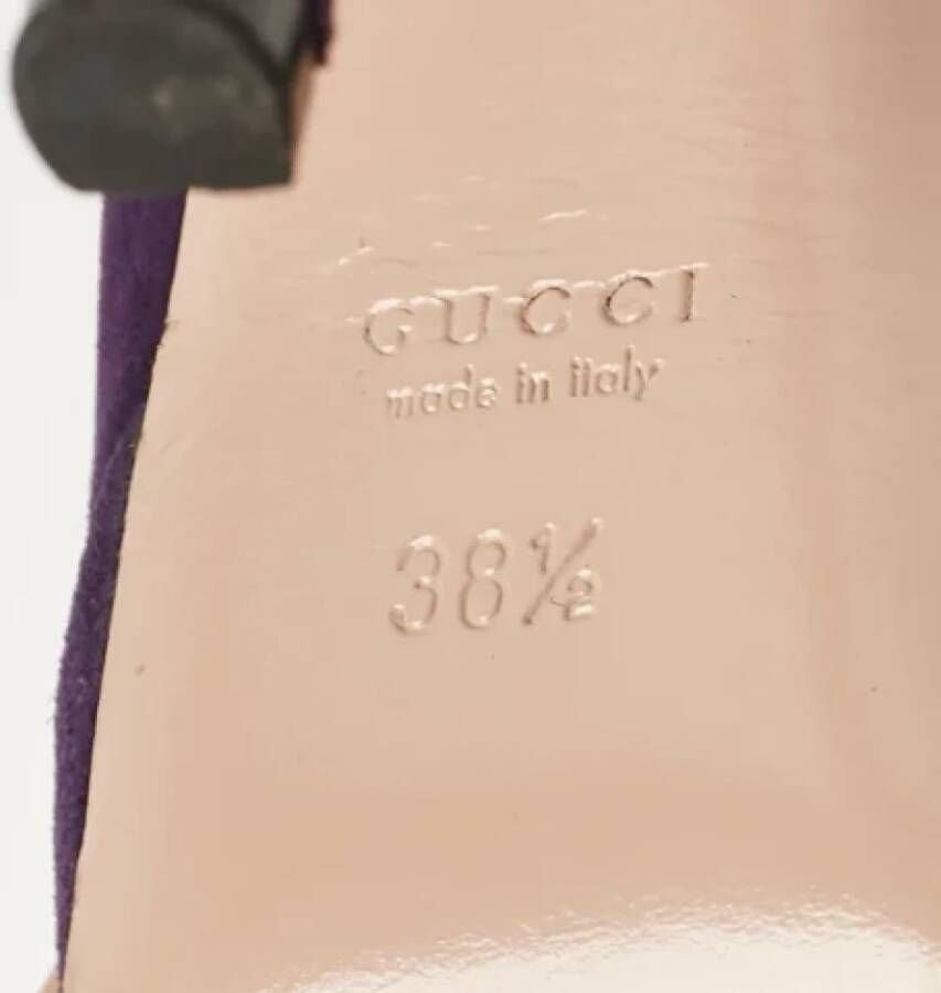 Gucci Vintage Pre-owned Suede sandals Purple Dames