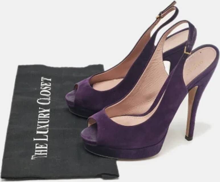 Gucci Vintage Pre-owned Suede sandals Purple Dames