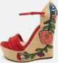 Gucci Vintage Pre-owned Suede sandals Red Dames - Thumbnail 2
