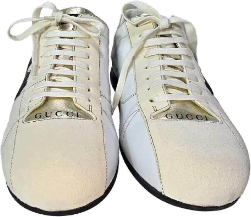 Gucci Vintage Pre-owned Suede sneakers Beige Dames