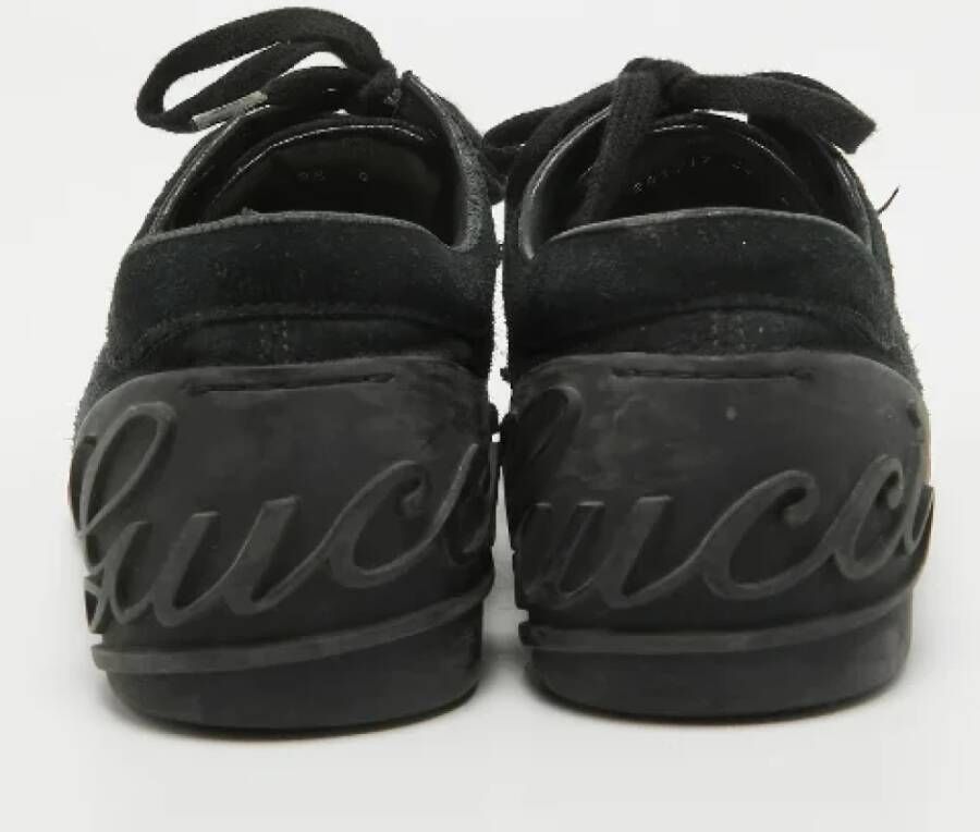 Gucci Vintage Pre-owned Suede sneakers Black Dames