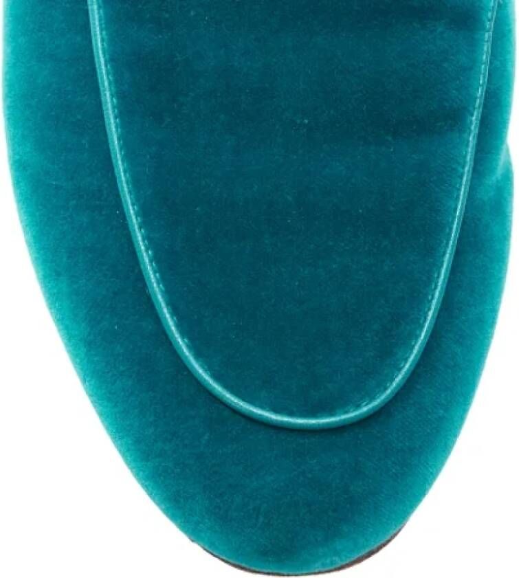 Gucci Vintage Pre-owned Velvet mules Green Dames
