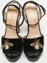 Gucci Vintage Pre-owned Velvet sandals Black Dames - Thumbnail 3