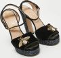 Gucci Vintage Pre-owned Velvet sandals Black Dames - Thumbnail 4