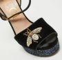Gucci Vintage Pre-owned Velvet sandals Black Dames - Thumbnail 7