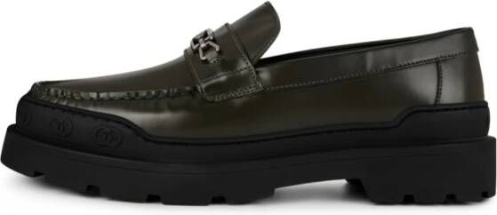 Gucci Millennial Ribot GG Logo Loafers Green Heren