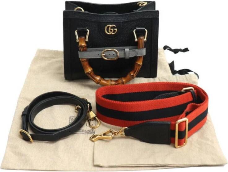 Gucci Vintage Tweedehands Gucci Bamboo 1947 Kleine Top Handtas