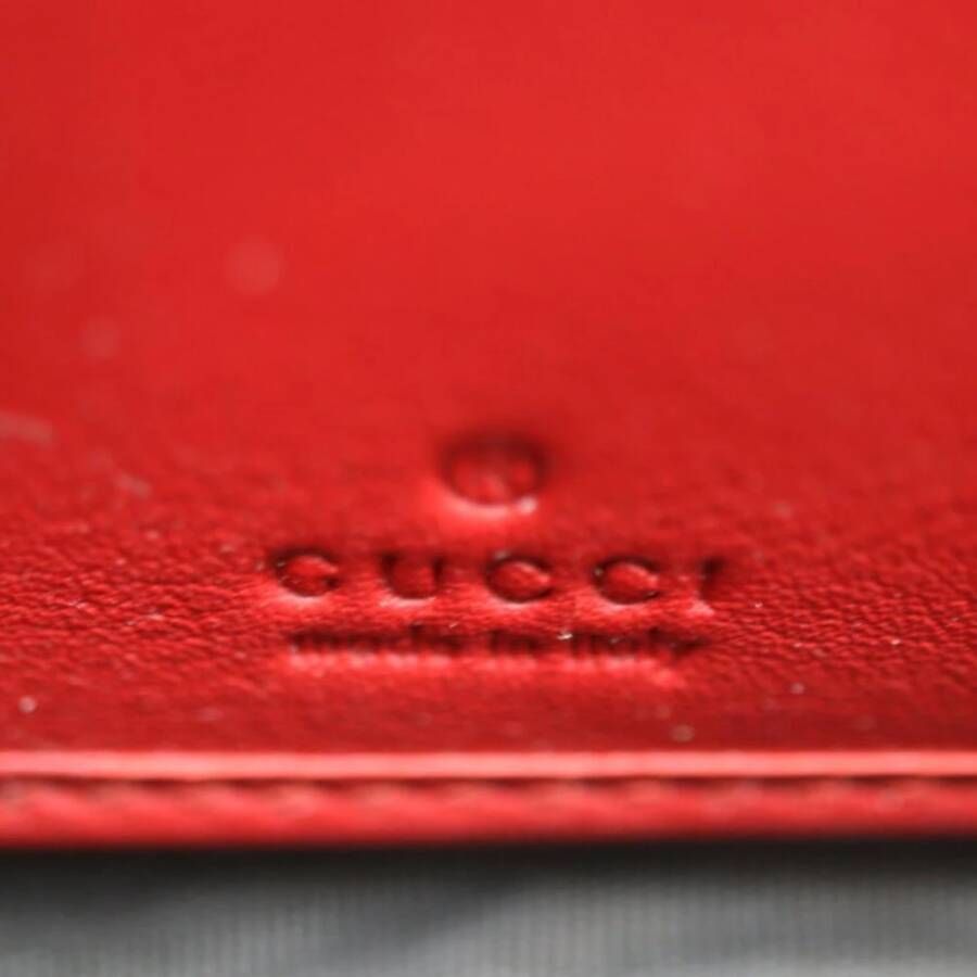 Gucci Vintage Tweedehands Gucci Bamboo ritsportemonnee rood leer