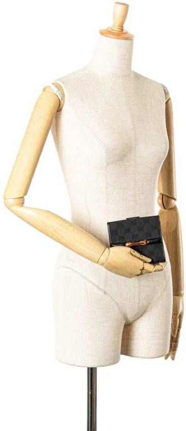 Gucci Vintage Tweedehands Gucci GG Canvas Bamboo Portemonnee