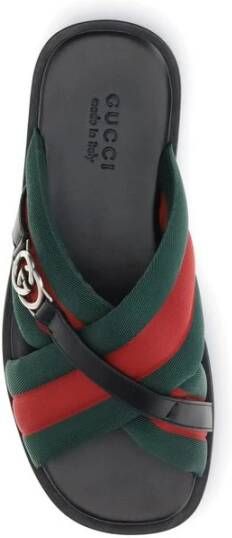 Gucci Web Sandalen met Interlocking GG