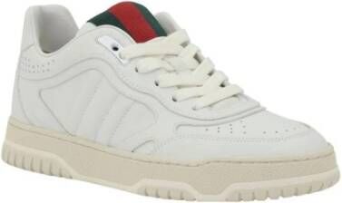 Gucci Witte Leren Tennisschoenen White Dames
