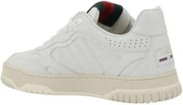Gucci Witte Leren Tennisschoenen White Dames