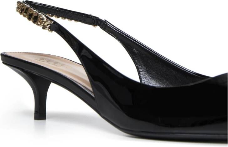 Gucci Zwarte Lakleren Slingback Pumps